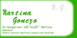 martina gonczo business card